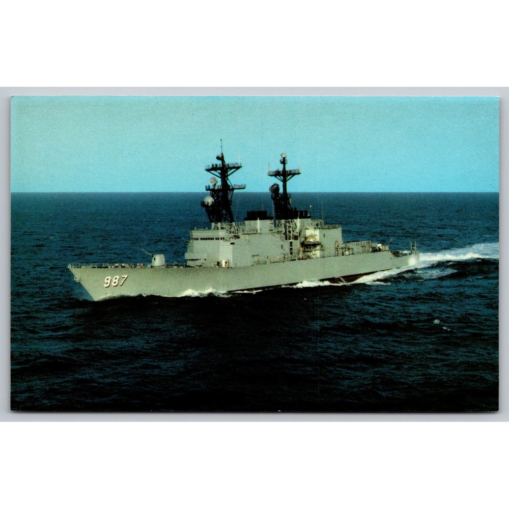 USS‎ OBannon DD-987 Spruance Class Destroyer US Navy Vintage Postcard Norfolk VA